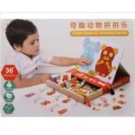 ⁦Puzzle des animaux et alphabet en bois – 26 pièces⁩ - الصورة ⁦4⁩