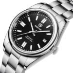⁦Montre Homme BENYAR 5185 Automatique – Cadran Noir, Bracelet Acier⁩ - الصورة ⁦6⁩