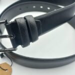 Ceinture Homme en Cuir – Noir, Boucle Ardillon Métal