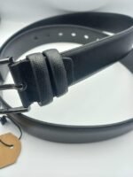 Ceinture Homme en Cuir – Noir, Boucle Ardillon Métal