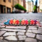 ⁦Chenille à lacer en bois – chiffres de 1 à 10⁩ - الصورة ⁦3⁩