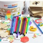 ⁦Tableau de coloriage graffiti en bois – 52 planches⁩ - الصورة ⁦4⁩