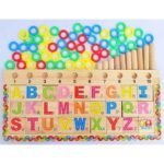 Tableau logarithmique en bois – alphabet anglais