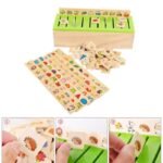 Boîte de classification Montessori en bois – 80 images