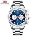 ⁦Montre Homme MINI FOCUS MF0469 Chronographe – Cadran Bleu, Acier Argenté⁩ - الصورة ⁦4⁩