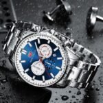 ⁦Montre Homme MINI FOCUS MF0469 Chronographe – Cadran Bleu, Acier Argenté⁩ - الصورة ⁦5⁩