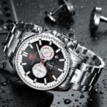 ⁦Montre Homme MINI FOCUS 5169 Chronographe – Cadran Noir, Acier Argenté⁩ - الصورة ⁦6⁩