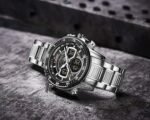 ⁦Montre Homme NAVIFORCE NF9189 Analogique-Digitale – Cadran Noir, Acier Argenté⁩ - الصورة ⁦3⁩