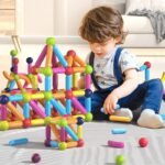 Jeu de construction magnétique – 64 boules et tiges