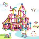⁦Jeu de construction magnétique – 64 boules et tiges⁩ - الصورة ⁦2⁩