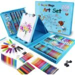 Valise de dessin Super Mega – 208 pièces (rose)