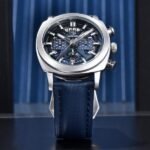 ⁦Montre Homme BENYAR 5205 Chronographe 43 mm – Cadran Bleu, Boîtier Argenté, Bracelet Bleu⁩ - الصورة ⁦3⁩