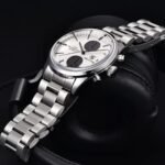 ⁦Montre Homme BENYAR 51087 Chronographe – Cadran Blanc et Compteurs Noirs, Acier⁩ - الصورة ⁦2⁩