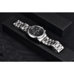 ⁦Montre Homme BENYAR 51087 Chronographe – Cadran Noir et Compteurs Argentés, Acier⁩ - الصورة ⁦6⁩