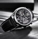 ⁦Montre Homme BENYAR 51071 Multifonction – Cadran Noir, Cuir Noir⁩ - الصورة ⁦2⁩