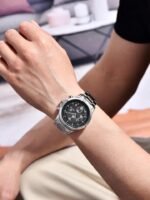 ⁦Montre Homme BENYAR 5210 Chronographe – Cadran Gris, Acier⁩ - الصورة ⁦6⁩