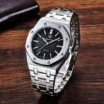 ⁦Montre Homme BENYAR 5156 Chronographe – Cadran Noir, Bracelet Acier Intégré⁩ - الصورة ⁦2⁩