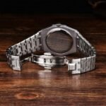 ⁦Montre Homme BENYAR 5156 Chronographe – Cadran Noir, Bracelet Acier Intégré⁩ - الصورة ⁦5⁩