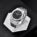 ⁦Montre Homme BENYAR 5156 Chronographe – Cadran Noir, Bracelet Acier Intégré⁩ - الصورة ⁦4⁩