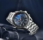 ⁦Montre Homme BENYAR 5194 Chronographe – Cadran Bleu, Acier⁩ - الصورة ⁦2⁩