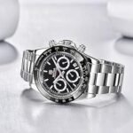 ⁦Montre Homme BENYAR 5169 Chronographe – Cadran Noir, Lunette Noire, Acier⁩ - الصورة ⁦2⁩