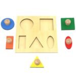 ⁦Puzzle Montessori 4 formes géométriques à boutons⁩ - الصورة ⁦2⁩
