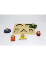 ⁦Puzzle Montessori 4 formes géométriques à boutons⁩ - الصورة ⁦4⁩