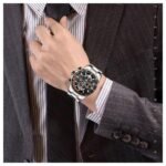 ⁦Montre Homme MINI FOCUS Chronographe – Cadran Noir, Accents Or Rose, Acier⁩ - الصورة ⁦7⁩