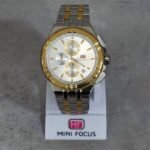 ⁦Montre Homme MINI FOCUS MF0471 Chronographe – Bicolore Or et Argent, Cadran Blanc⁩ - الصورة ⁦3⁩