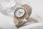 ⁦Montre Homme MINI FOCUS MF0470 Chronographe – Bicolore Or Rose et Argent, Cadran Blanc⁩ - الصورة ⁦2⁩