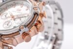 ⁦Montre Homme MINI FOCUS MF0470 Chronographe – Bicolore Or Rose et Argent, Cadran Blanc⁩ - الصورة ⁦4⁩