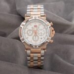 ⁦Montre Homme MINI FOCUS MF0470 Chronographe – Bicolore Or Rose et Argent, Cadran Blanc⁩ - الصورة ⁦8⁩