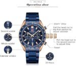⁦Montre Homme MINI FOCUS R04003 Chronographe – Cadran Bleu, Or Rose⁩ - الصورة ⁦6⁩