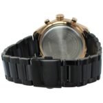 ⁦Montre Homme MINI FOCUS MF0403 Chronographe – Cadran Noir, Lunette Tachymètre, Or Rose⁩ - الصورة ⁦3⁩