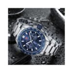 ⁦Montre Homme MINI FOCUS MF0403 Chronographe – Cadran Bleu, Acier Argenté⁩ - الصورة ⁦3⁩