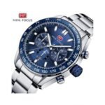 ⁦Montre Homme MINI FOCUS MF0403 Chronographe – Cadran Bleu, Acier Argenté⁩ - الصورة ⁦6⁩