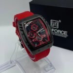 ⁦Montre Homme NAVIFORCE Chronographe Tonneau – Bracelet Rouge⁩ - الصورة ⁦2⁩
