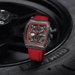 ⁦Montre Homme NAVIFORCE Chronographe Tonneau – Bracelet Rouge⁩ - الصورة ⁦5⁩