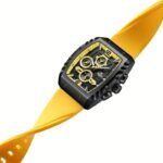 ⁦Montre Homme NAVIFORCE Chronographe Tonneau – Bracelet Jaune⁩ - الصورة ⁦3⁩