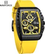 ⁦Montre Homme NAVIFORCE Chronographe Tonneau – Bracelet Jaune⁩ - الصورة ⁦5⁩