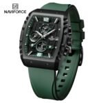 ⁦Montre Homme NAVIFORCE Chronographe Tonneau – Bracelet Vert⁩ - الصورة ⁦3⁩