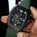 ⁦Montre Homme NAVIFORCE Chronographe Tonneau – Bracelet Vert⁩ - الصورة ⁦4⁩