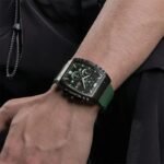 ⁦Montre Homme NAVIFORCE Chronographe Tonneau – Bracelet Vert⁩ - الصورة ⁦5⁩