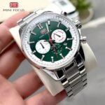 ⁦Montre Homme MINI FOCUS MF0469 Chronographe – Cadran Vert, Acier Argenté⁩ - الصورة ⁦2⁩