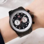 ⁦Montre Homme MINI FOCUS MF0469 Chronographe – Tout Noir, Lunette Argentée⁩ - الصورة ⁦2⁩