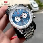 ⁦Montre Homme MINI FOCUS MF0469 Chronographe – Cadran Bleu, Acier Argenté⁩ - الصورة ⁦2⁩