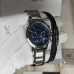 ⁦Montre Homme MINI FOCUS MF01088 Chronographe – Cadran Bleu, Acier Argenté, avec Bracelet⁩ - الصورة ⁦4⁩