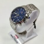⁦Montre Homme MINI FOCUS MF0282 Chronographe – Cadran Bleu Soleillé, Acier Argenté⁩ - الصورة ⁦3⁩