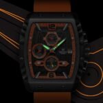 ⁦Montre Homme NAVIFORCE Chronographe Tonneau – Bracelet Orange⁩ - الصورة ⁦4⁩