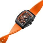 ⁦Montre Homme NAVIFORCE Chronographe Tonneau – Bracelet Orange⁩ - الصورة ⁦6⁩